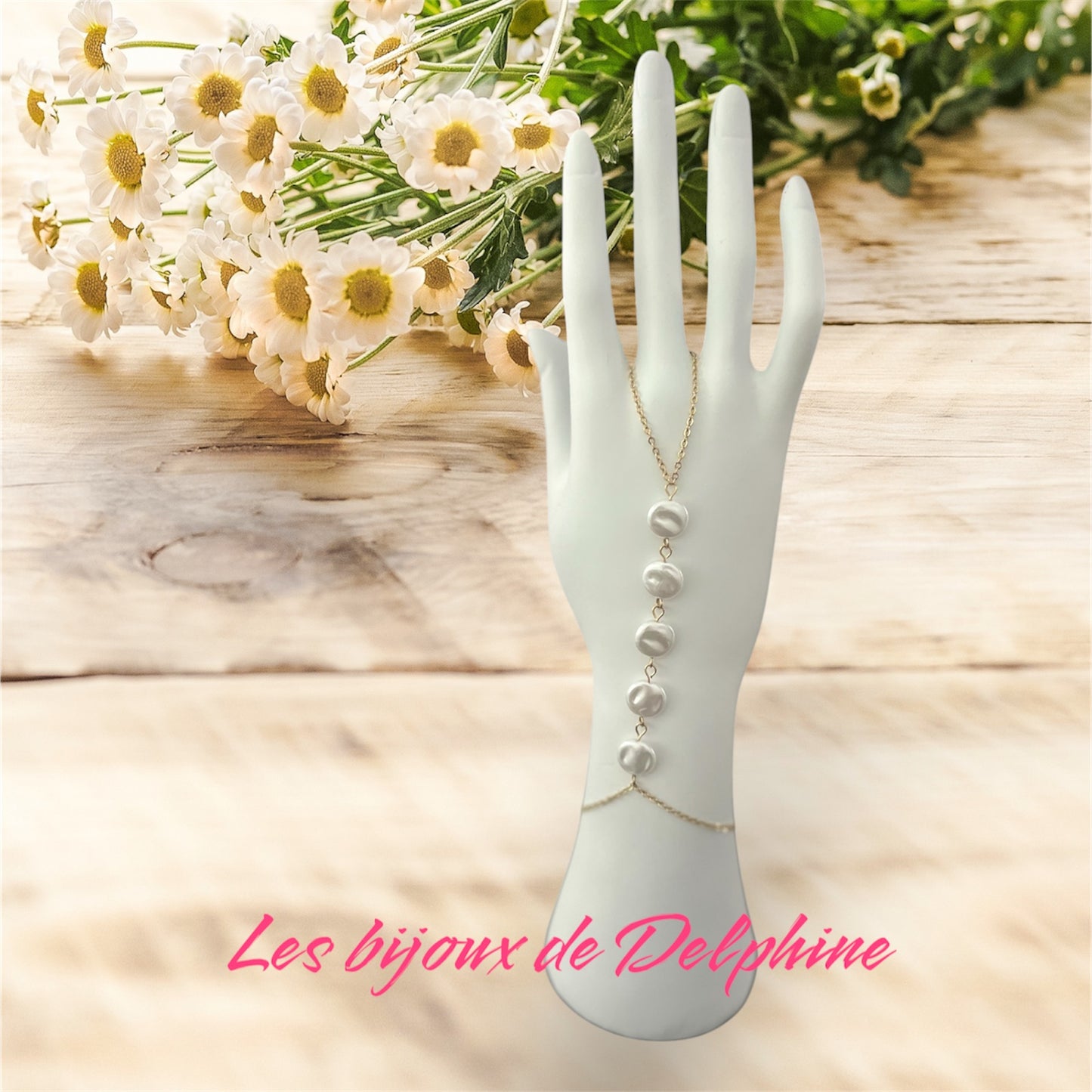 Bijoux de mains grosses perles