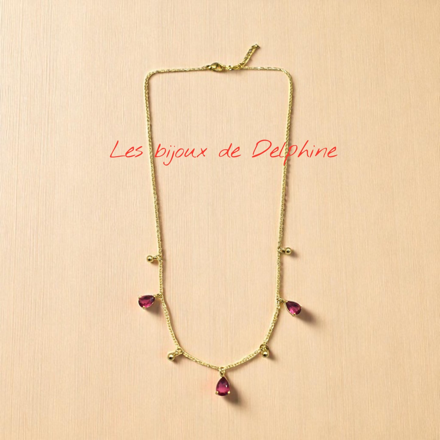 Collier acier pendentif « Diamants «