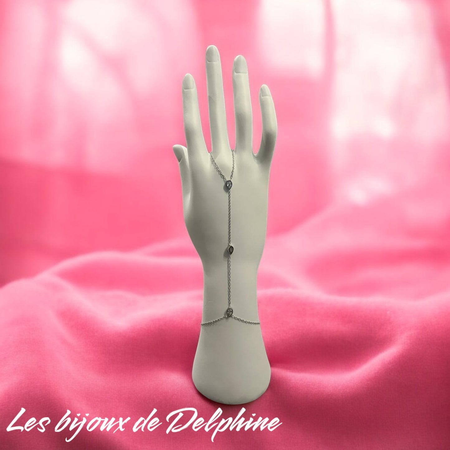 Bijoux de mains strass « poires »