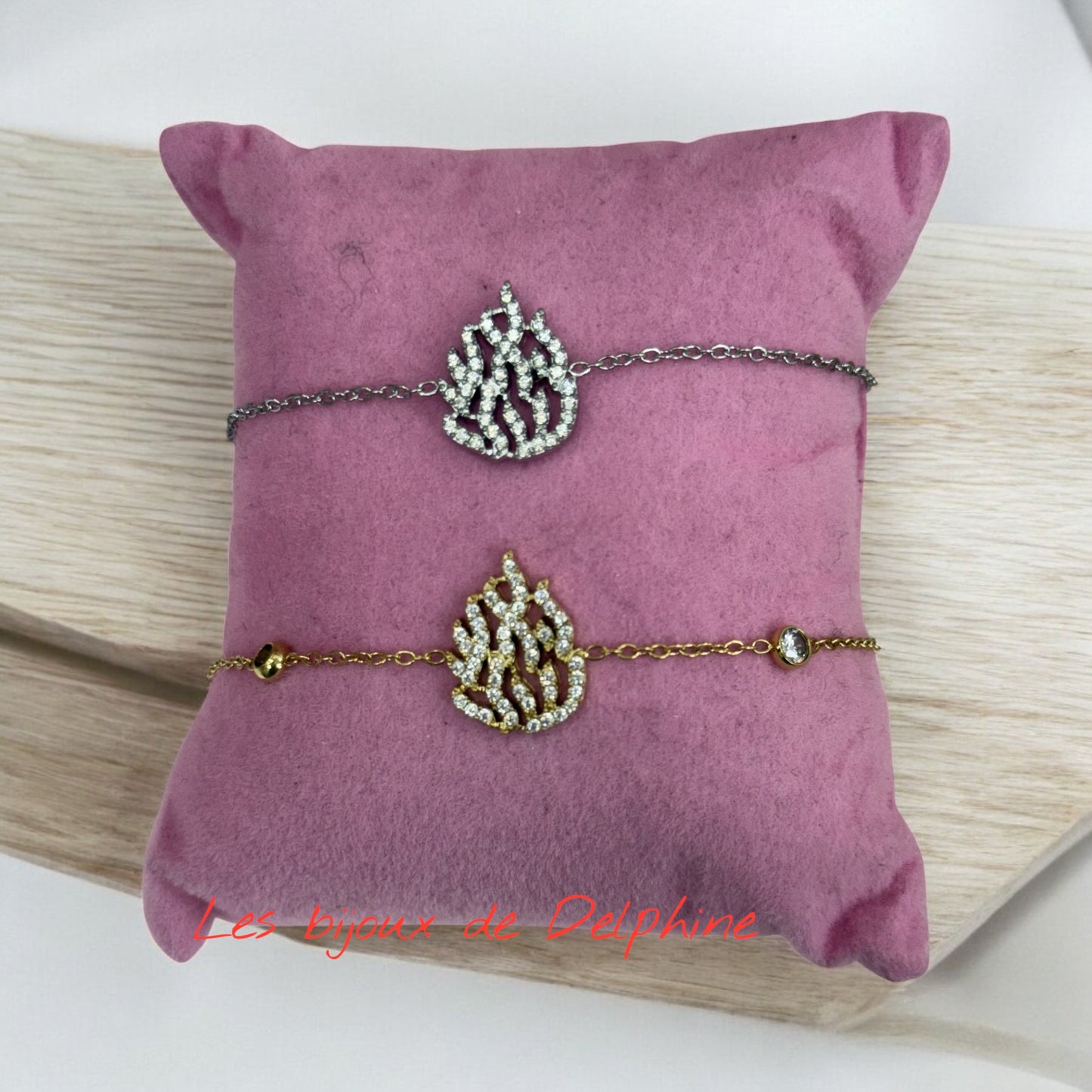 Bracelets Flammes sertie