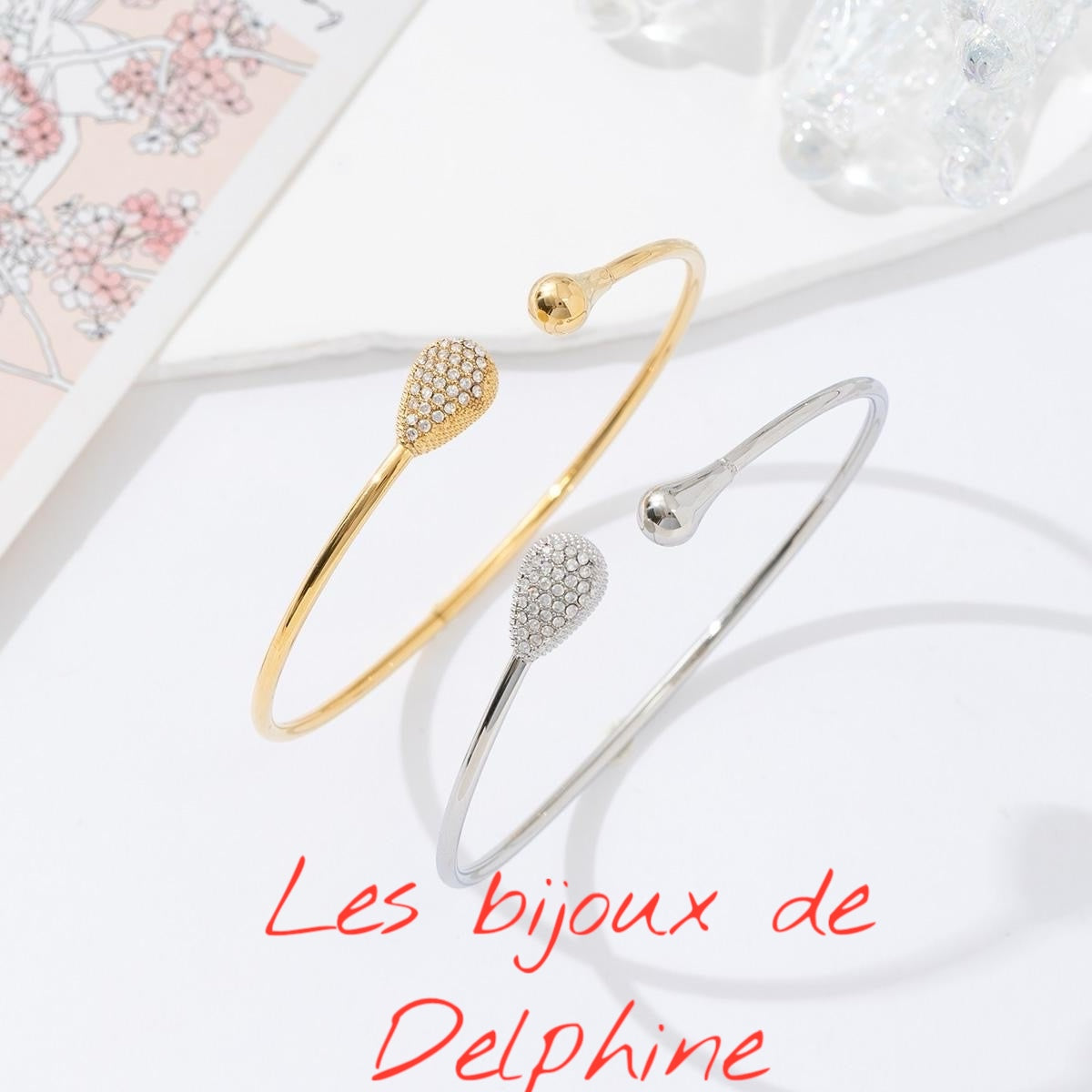 Bracelets gouttes acier inoxydable