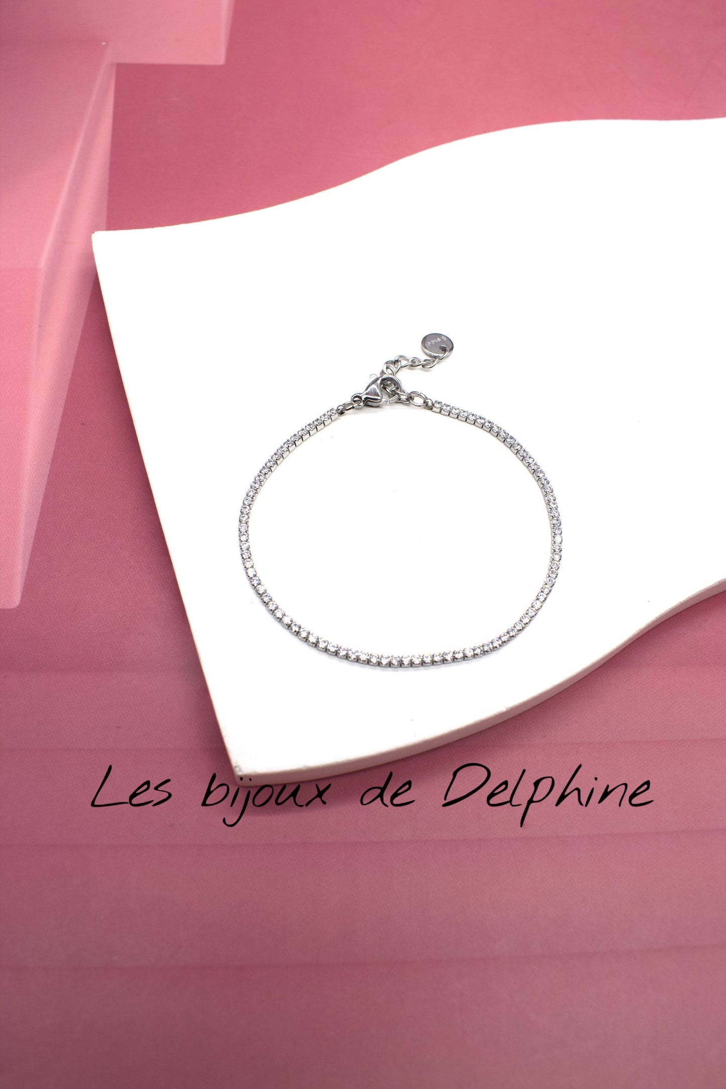 Bracelet acier tout « Diamant «
