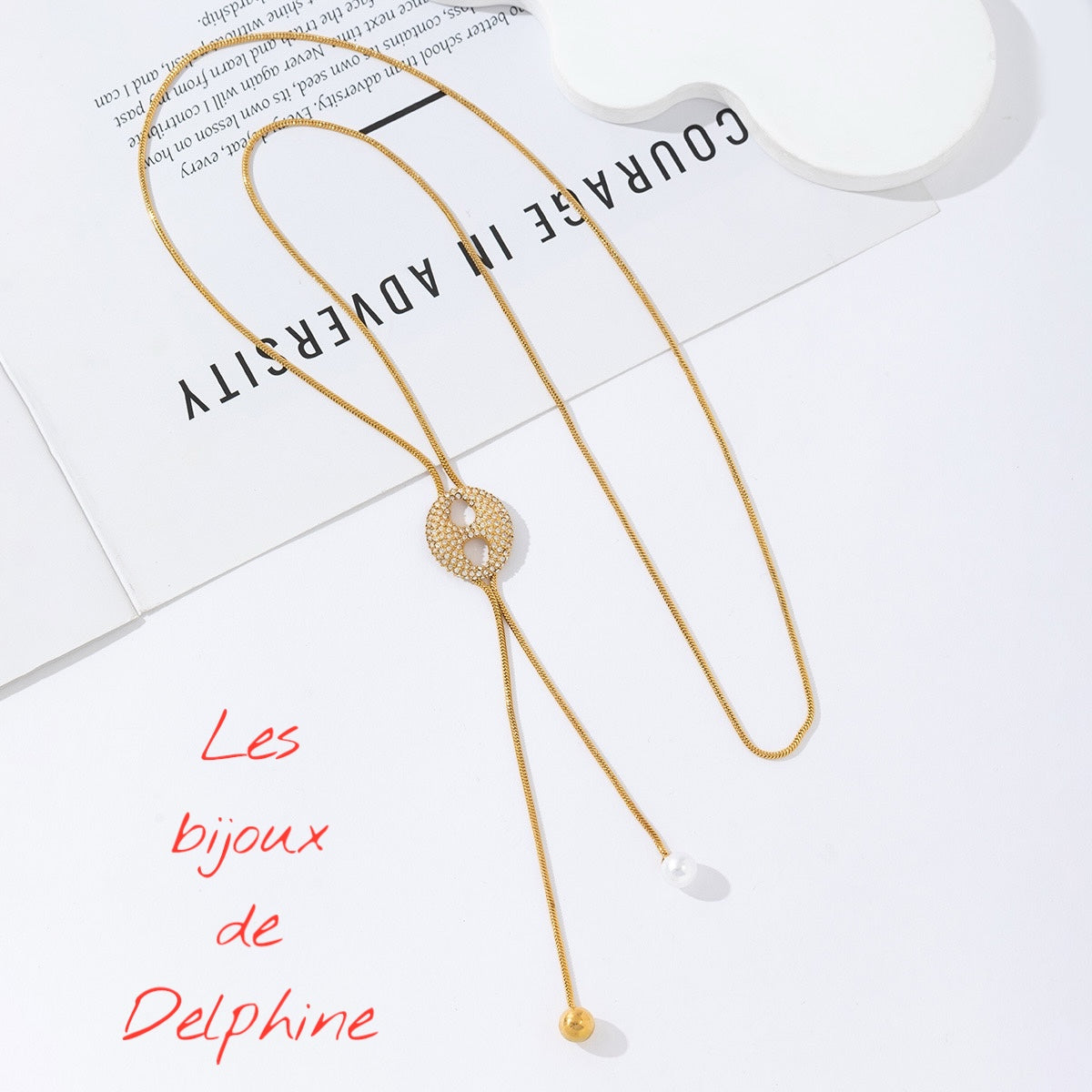 Sautoir acier « Cravate «