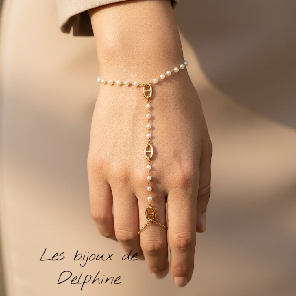 Bijoux de main grain de café et perles