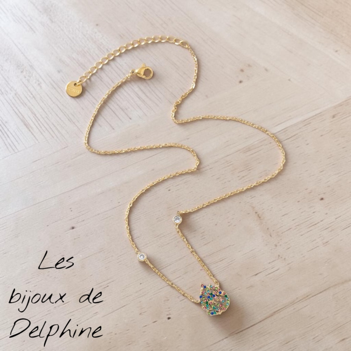 Collier Flamme strasse coloré
