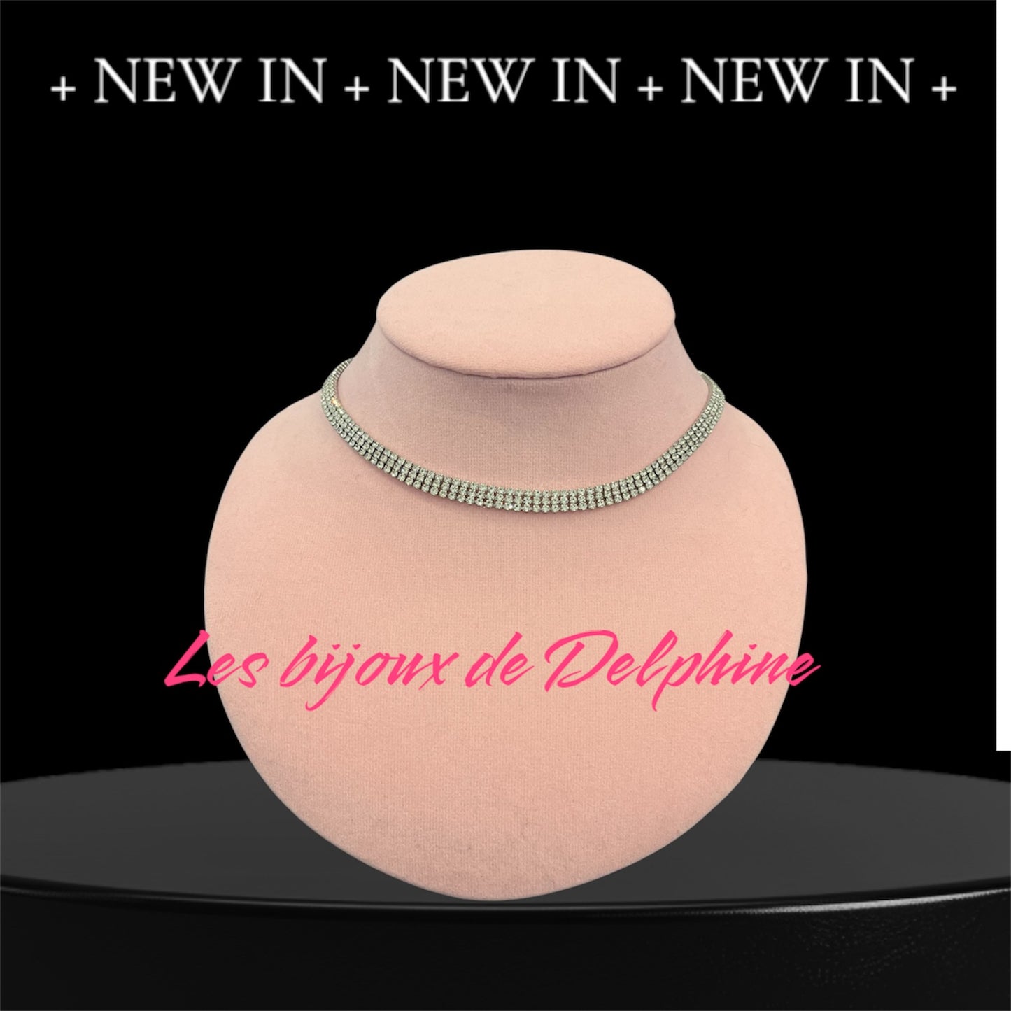 Collier rivière de diamants trois rangs