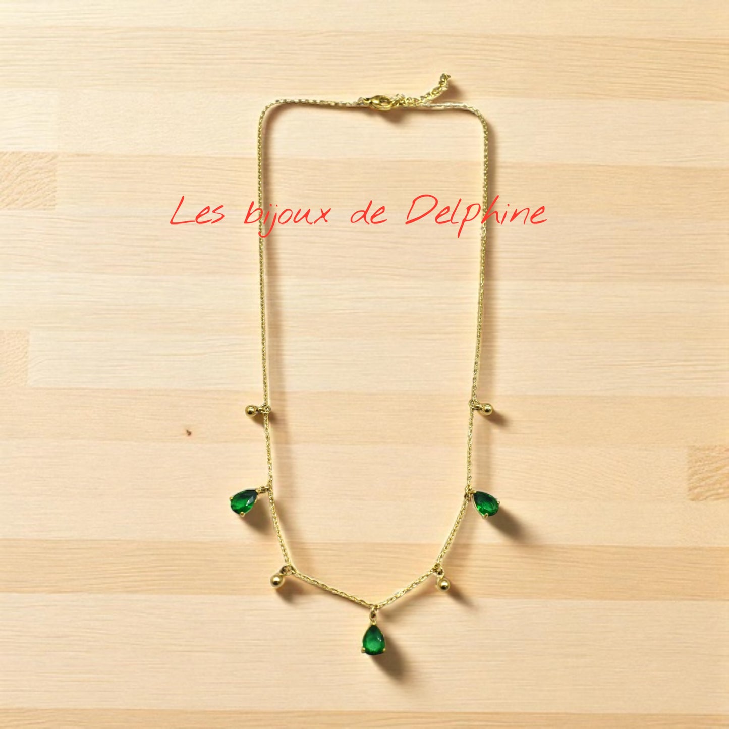 Collier acier pendentif « Diamants « 