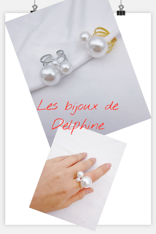 Bague avec grosse perles