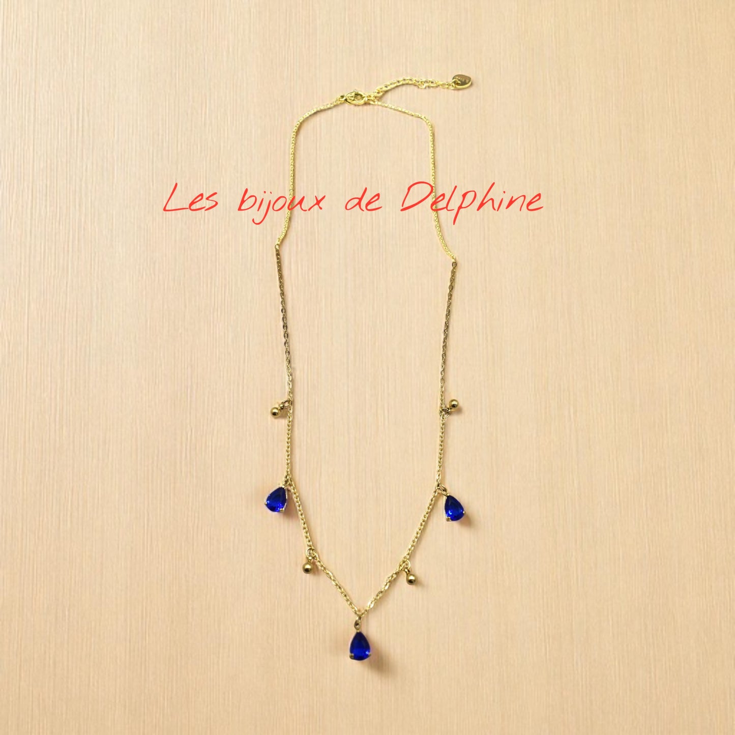 Collier acier pendentif « Diamants « 