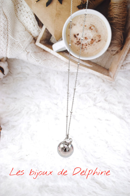 Sautoir acier inoxydable pendule femme enceinte