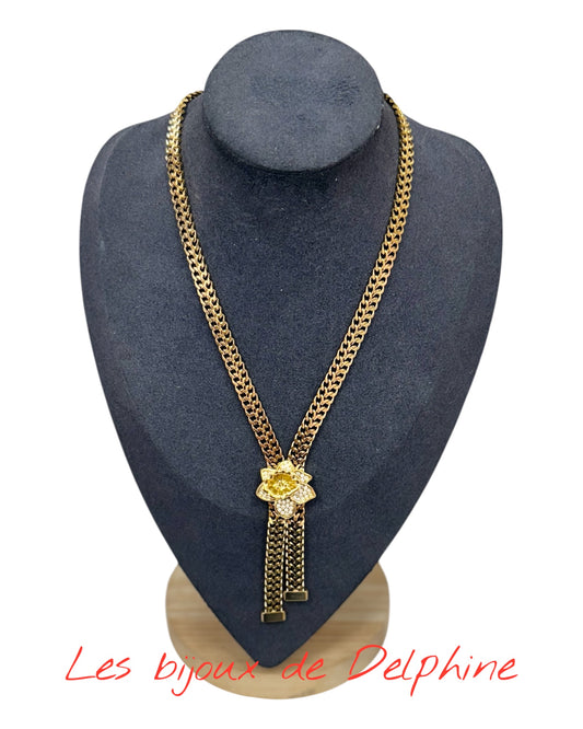 Collier rose acier inoxydable