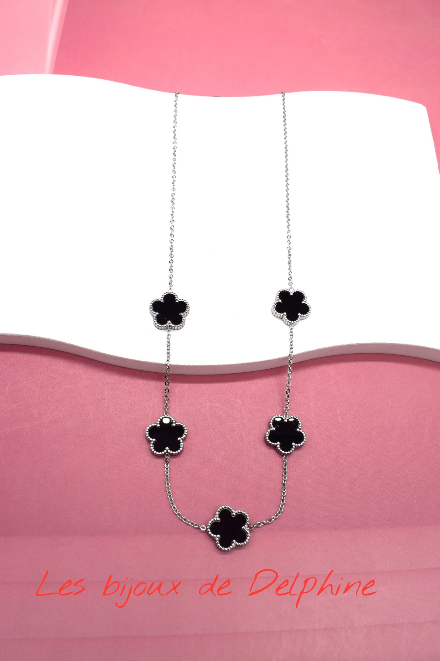 Collier acier inoxydable porte bonheur