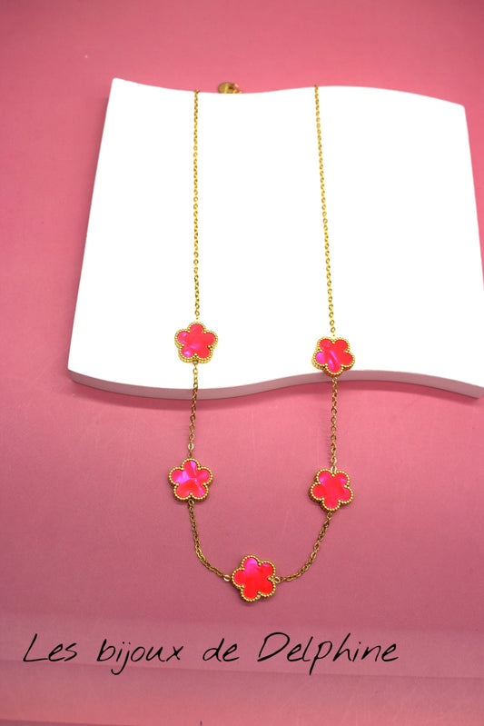 Collier acier inoxydable porte bonheur