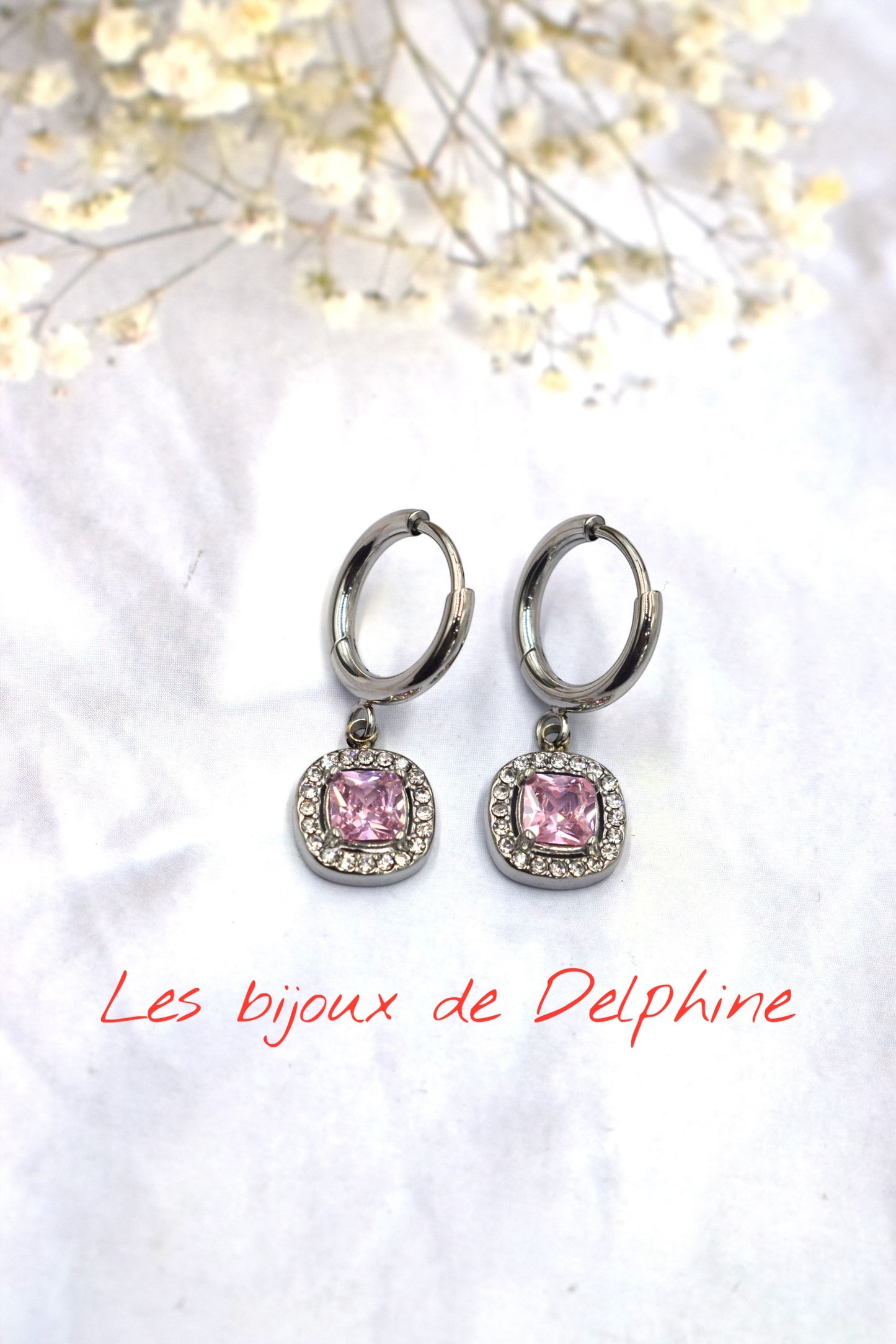 Boucles acier strasse en couleur