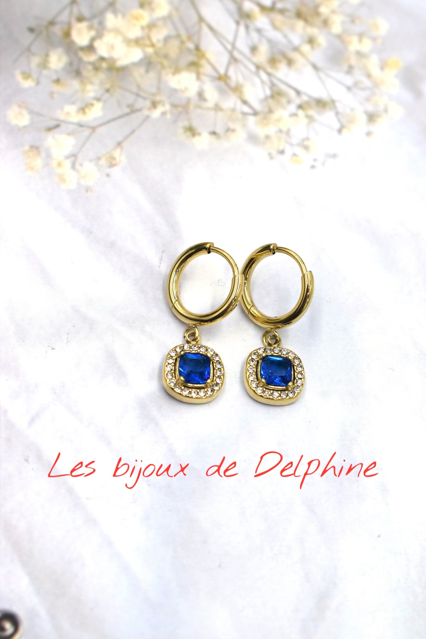 Boucles acier strasse en couleur