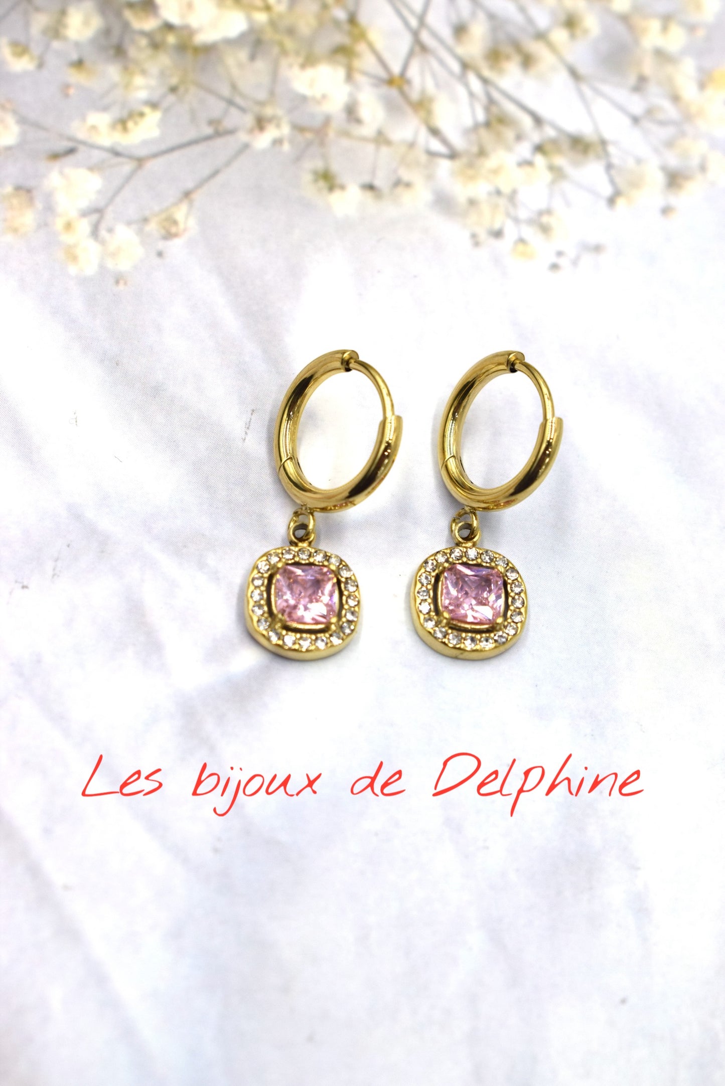 Boucles acier strasse en couleur