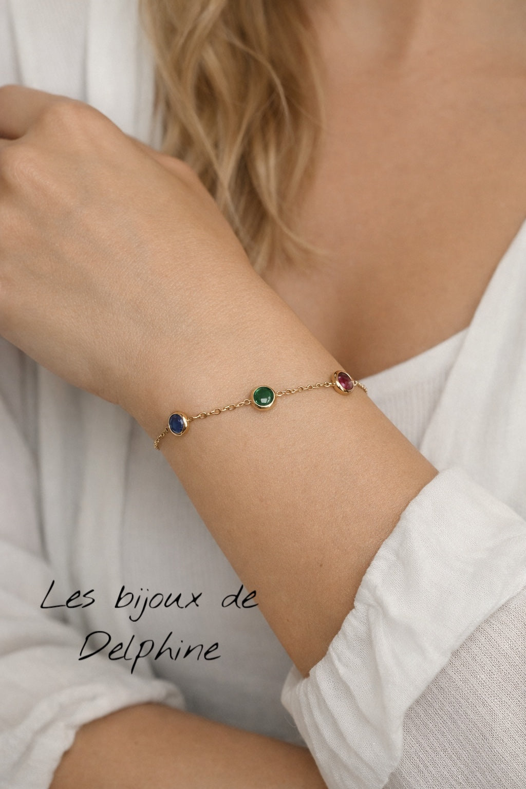 Bracelet en acier avec strass