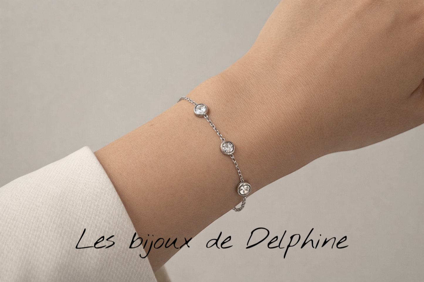 Bracelet en acier avec strass