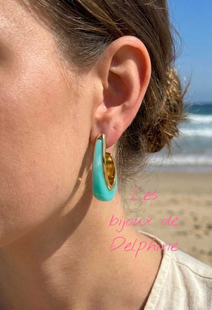 Boucles goutes résine