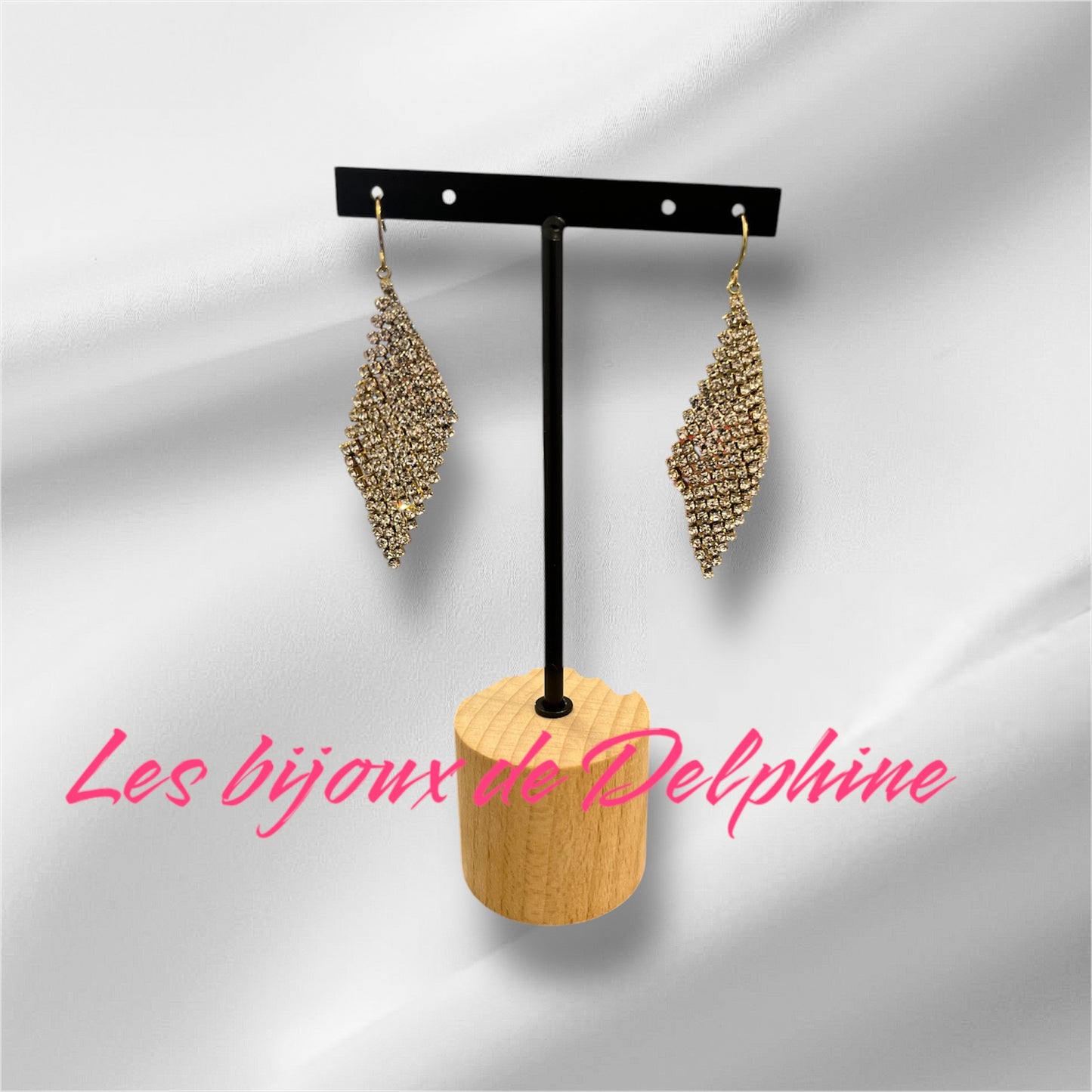 Boucles d’oreilles triangle diamantés