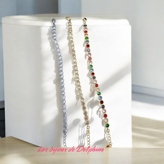 Gourmette gros strass